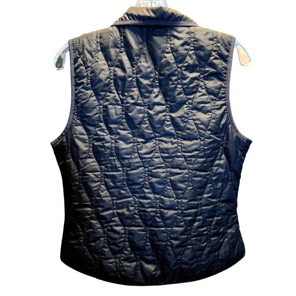 Old Navy Small Black Quilted Women's Vest Coat Jacket Misses Size S 4 6 - Picture 5 of 6
